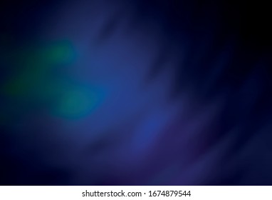Azul oscuro, patrón borroso vectorial verde. Una elegante ilustración brillante con gradiente. Antecedentes elegantes para un libro de marca.