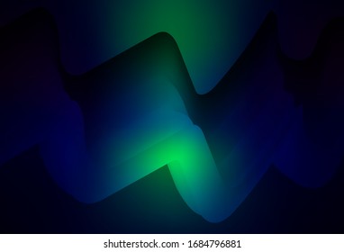 Dark Blue, Green vector blurred shine abstract template. Creative illustration in halftone style with gradient. Blurred design for your web site.
