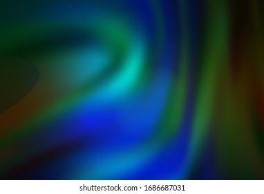 Dark Blue, Green vector blurred shine abstract template. Abstract colorful illustration with gradient. New way of your design.