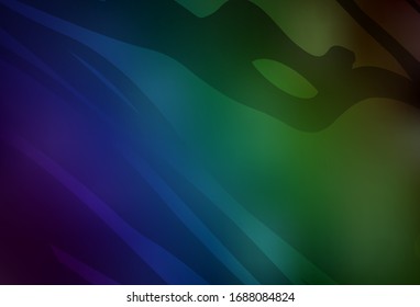 Dark Blue, Green vector blurred template. Glitter abstract illustration with gradient design. Background for a cell phone.