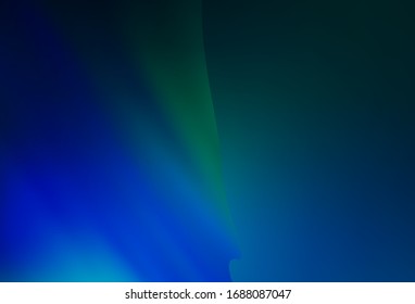 Dark Blue, Green vector blurred shine abstract texture. A completely new colored illustration in blur style. Background for designs.