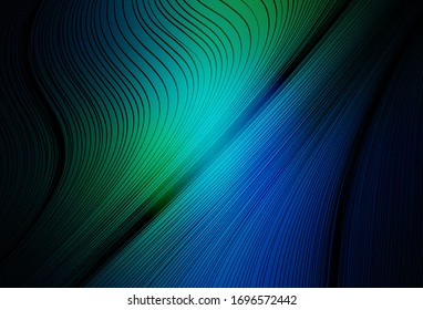 Planta borrosa de vector verde, azul oscuro. Ilustración abstracta colorida con degradado. Fondo para los diseños.