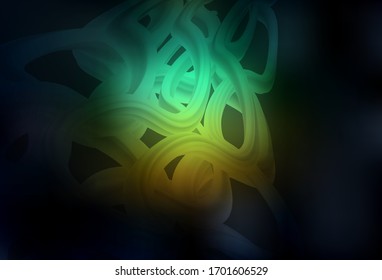 Azul oscuro, patrón borroso vectorial verde. Ilustración colorida en estilo abstracto con degradado. El mejor diseño borroso para su negocio.