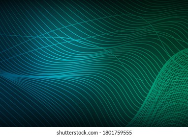 Dark Blue, Green vector blurred shine abstract template. An elegant bright illustration with gradient. Completely new design for your business.