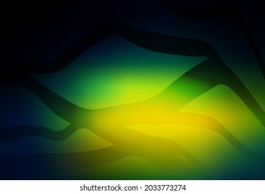 Dark Blue, Green vector blurred shine abstract template. Abstract colorful illustration with gradient. New style design for your brand book.