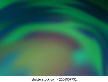 Dark Blue, Green vector blurred bright template. Creative illustration in halftone style with gradient. The template can be used for your brand book.