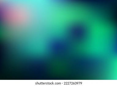 Dark Blue, Green vector blurred and colored background. Colorful illustration in blurry style with gradient. Brand new template for your design.