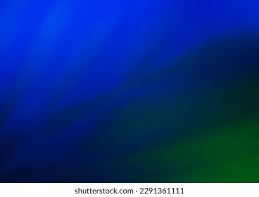 Azul oscuro, vector verde borroso brillo fondo abstracto. Ilustración creativa en estilo de semitono con gradiente. El diseño borroso se puede usar para su sitio web.