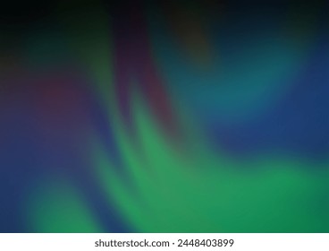 Dark Blue, Green vector blurred bright template. Colorful illustration in blurry style with gradient. The best blurred design for your business.