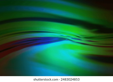 Azul oscuro, Vector verde, patrón borroso. Ilustración creativa en estilo de semitonos con degradado. El mejor diseño borroso para tu negocio.