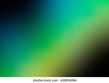 Dark Blue, Green vector blurred colored illustration. Brand-new design for your business. Creative background in halftone style with gradient.