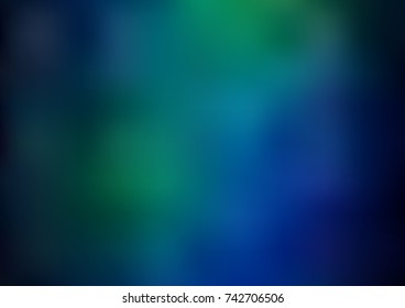 Dark Blue, Green vector blurred bright background. Colorful abstract illustration with gradient. A completely new design for your business.