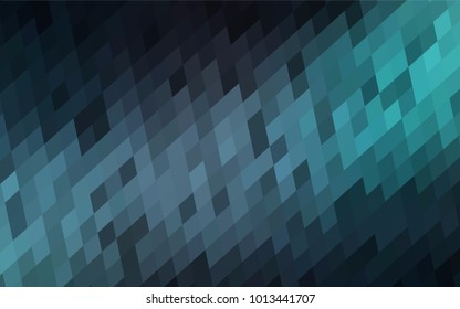 Dark Blue, Green vector blurry rectangular background. Geometric background in square style with gradient. The pattern can be used for brand-new background.
