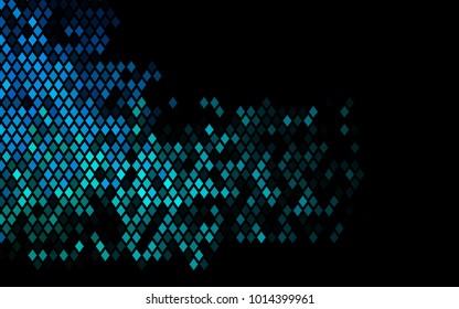 Dark Blue, Green vector blurry rectangular background. Geometric background in square style with gradient. The pattern can be used for brand-new background.