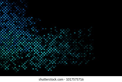 Dark Blue, Green vector blurry rectangular background. Geometric background in square style with gradient. The pattern can be used for brand-new background.