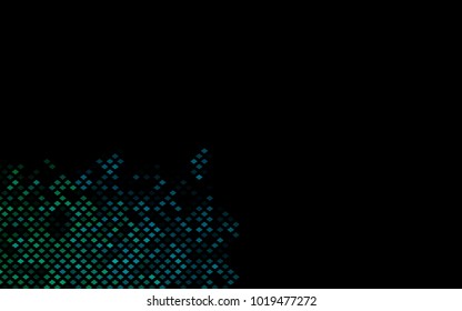 Dark Blue, Green vector blurry rectangular background. Geometric background in square style with gradient. The pattern can be used for brand-new background.