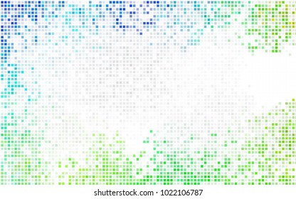 Dark Blue, Green vector blurry rectangular background. Geometric background in square style with gradient. The pattern can be used for brand-new background.