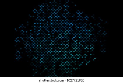Dark Blue, Green vector blurry rectangular background. Geometric background in square style with gradient. The pattern can be used for brand-new background.