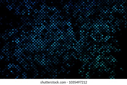 Dark Blue, Green vector blurry rectangular background. Geometric background in square style with gradient. The pattern can be used for brand-new background.