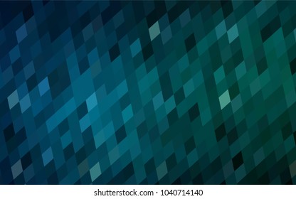 Dark Blue, Green vector blurry rectangular background. Geometric background in square style with gradient. The pattern can be used for brand-new background.