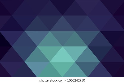 Dark Blue, Green vector blurry triangle background design. Geometric background in Origami style with gradient. 