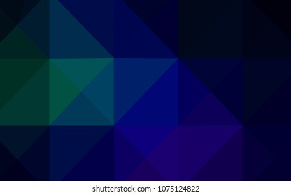 Dark Blue, Green vector blurry triangle texture. Colorful abstract illustration with gradient. That pattern can be used as a part of a brand book.