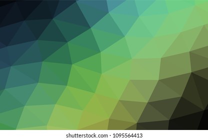 Dark Blue, Green vector blurry triangle template. A vague abstract illustration with gradient. The template can be used as a background for cell phones.