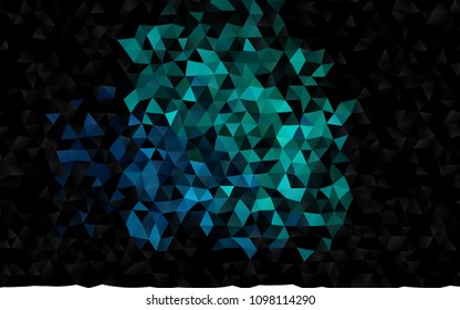 Dark Blue, Green vector blurry triangle template. An elegant bright illustration with gradient. Brand new design for your business.