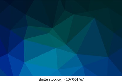 Dark Blue, Green vector blurry triangle texture. A sample with polygonal shapes. A new texture for your design.