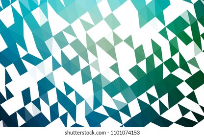 Dark Blue, Green vector blurry triangle template. Brand new colored illustration in blurry style with gradient. A completely new template for your business design.
