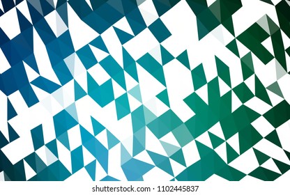 Dark Blue, Green vector blurry triangle template. A sample with polygonal shapes. Triangular pattern for your business design.