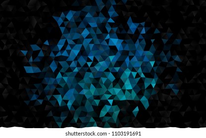 Dark Blue, Green vector blurry triangle background. Triangular geometric sample with gradient.  A completely new template for your business design.