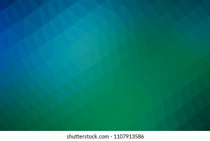 Dark Blue, Green vector blurry hexagon template. A vague abstract illustration with gradient. The textured pattern can be used for background.