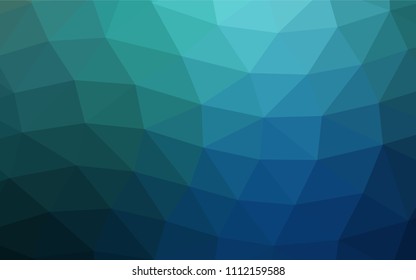 Dark Blue, Green vector blurry triangle background. Glitter abstract illustration with an elegant design. The textured pattern can be used for background.