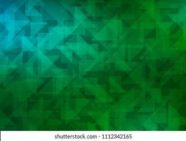Dark Blue, Green vector blurry hexagon pattern. Shining colored illustration in a Brand new style. The best triangular design for your business.