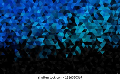 Dark Blue, Green vector blurry triangle template. Triangular geometric sample with gradient.  Triangular pattern for your business design.