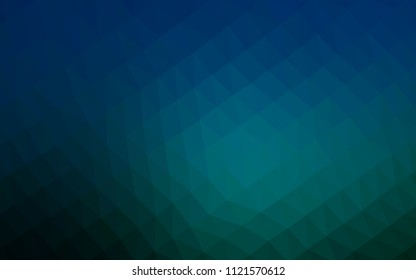 Dark Blue, Green vector blurry hexagon texture. Geometric illustration in Origami style with gradient.  A new texture for your design.