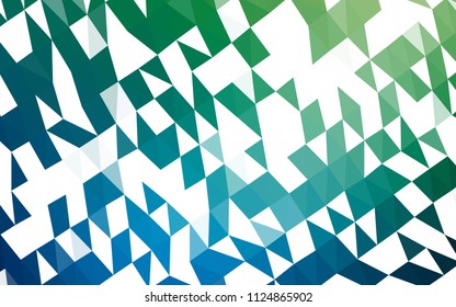 Dark Blue, Green vector blurry hexagon template. Colorful illustration in abstract style with gradient. Brand new design for your business.