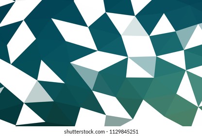 Dark Blue, Green vector blurry hexagon blurry triangle. Creative illustration in halftone style with gradient. The polygonal design can be used for your web site.