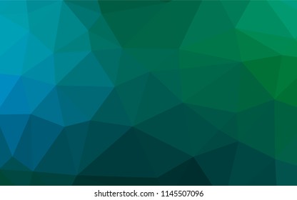 Dark Blue, Green vector blurry hexagon template. Shining colored illustration in a Brand new style. The polygonal design can be used for your web site.