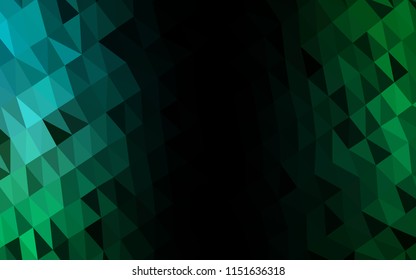 Dark Blue, Green vector blurry hexagon template. Shining colored illustration in a Brand new style. The template can be used as a background for cell phones.