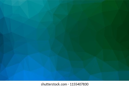 Dark Blue, Green vector blurry hexagon texture. Modern geometrical abstract illustration with gradient. The elegant pattern can be used as part of a brand book.