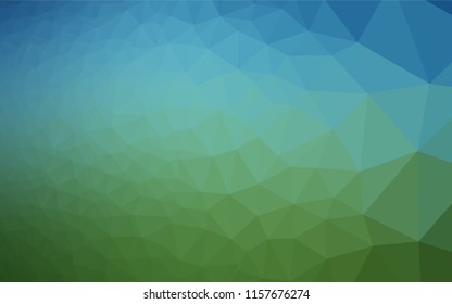 Dark Blue, Green vector blurry hexagon texture. Creative geometric illustration in Origami style with gradient. A completely new template for your business design.