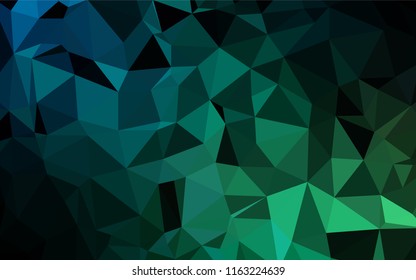 Dark Blue, Green vector blurry hexagon pattern. An elegant bright illustration with gradient. Brand new design for your business.