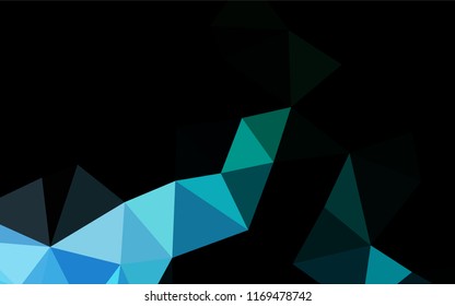 Dark Blue, Green vector blurry hexagon pattern. An elegant bright illustration with gradient. The template can be used as a background for cell phones.