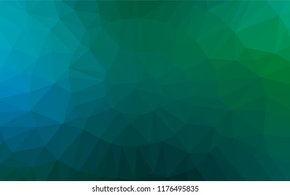 Dark Blue, Green vector blurry hexagon texture. Colorful illustration in abstract style with gradient. A completely new design for your business.