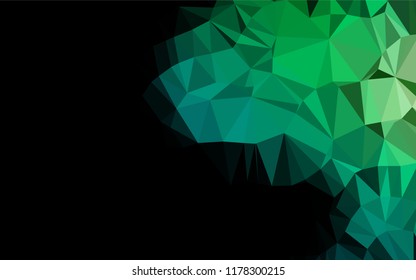 Dark Blue, Green vector blurry hexagon texture. Creative geometric illustration in Origami style with gradient. The textured pattern can be used for background.