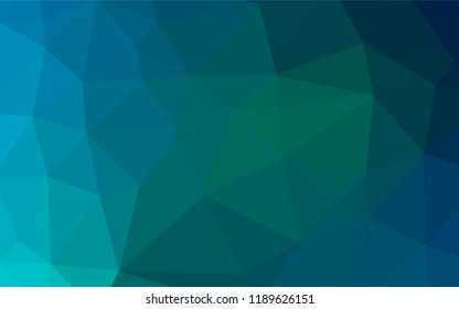 Dark Blue, Green vector blurry hexagon template. Modern geometrical abstract illustration with gradient. The polygonal design can be used for your web site.