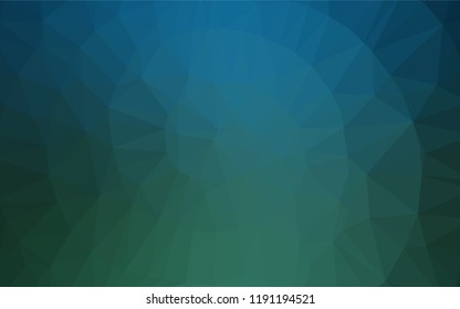 Dark Blue, Green vector blurry hexagon template. Glitter abstract illustration with an elegant design. The polygonal design can be used for your web site.