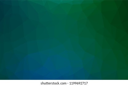 Dark Blue, Green vector blurry hexagon pattern. Modern geometrical abstract illustration with gradient. A new texture for your design.